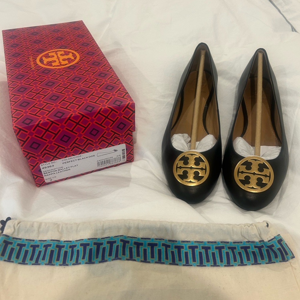 Tory Burch Benton Ballet Flats Black